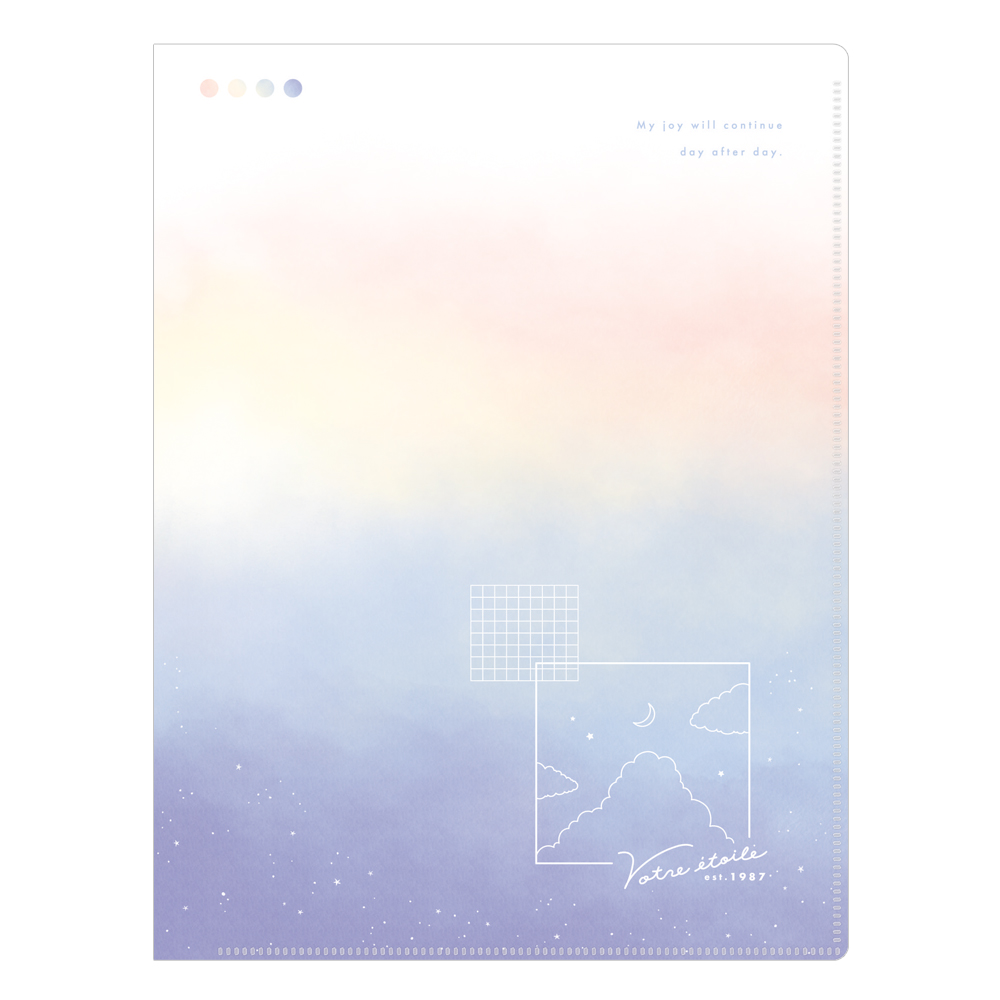 カミオジャパン「PALE SKY」アイテムコレクション ハード6ポケットクリアファイル(VOTRE ETOILE/NUIT)