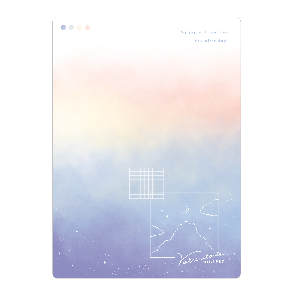 カミオジャパン「PALE SKY」アイテムコレクション 下じき(VOTRE ETOILE/NUIT)