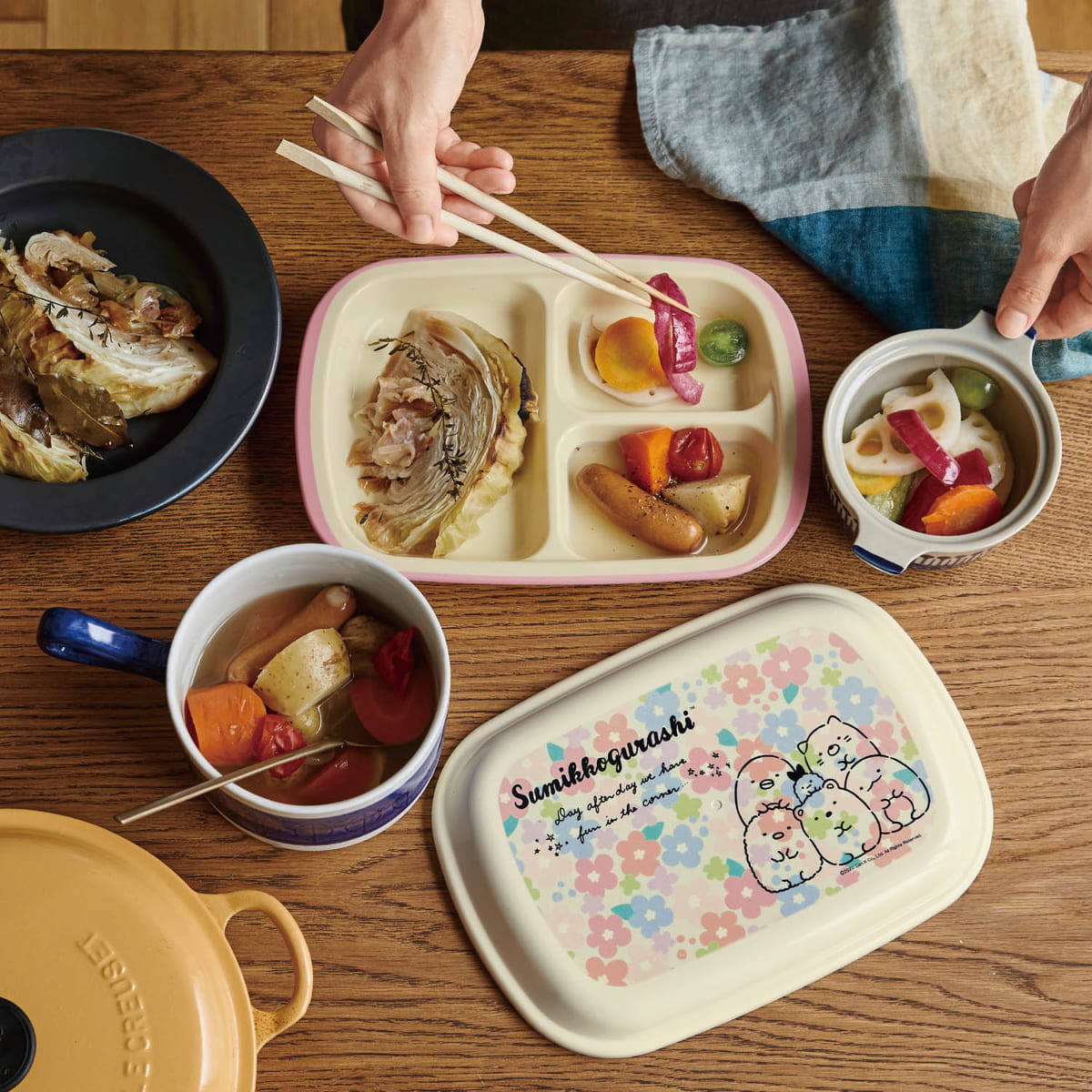 ベルメゾン「すみっコぐらし」保存ができる作り置きプレート