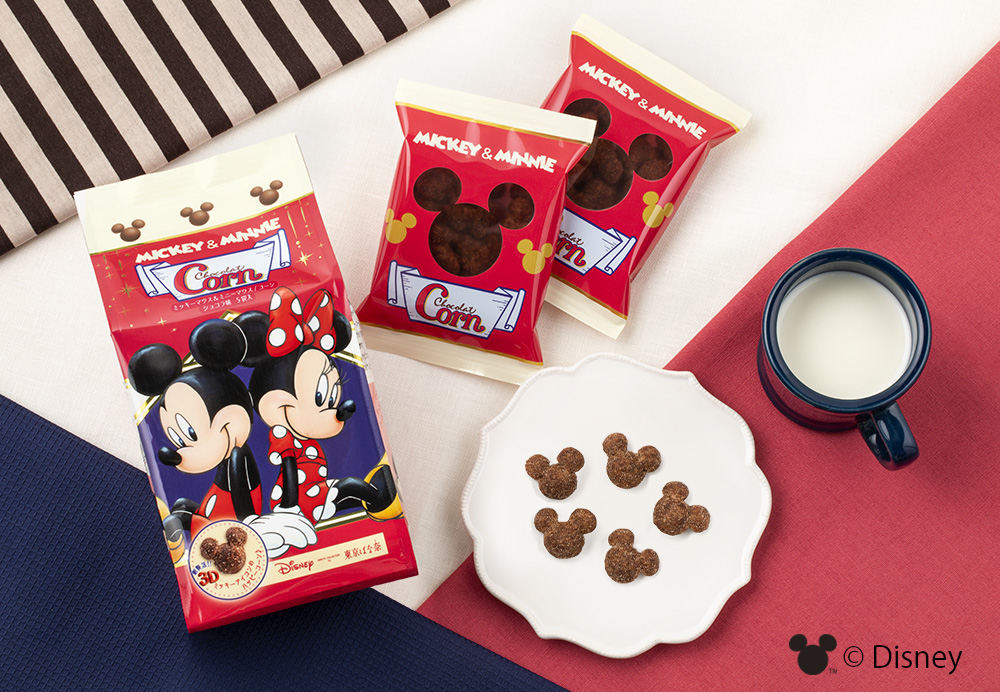 『ミッキーマウス&ミニーマウス／コーン ショコラ味』パッケージ