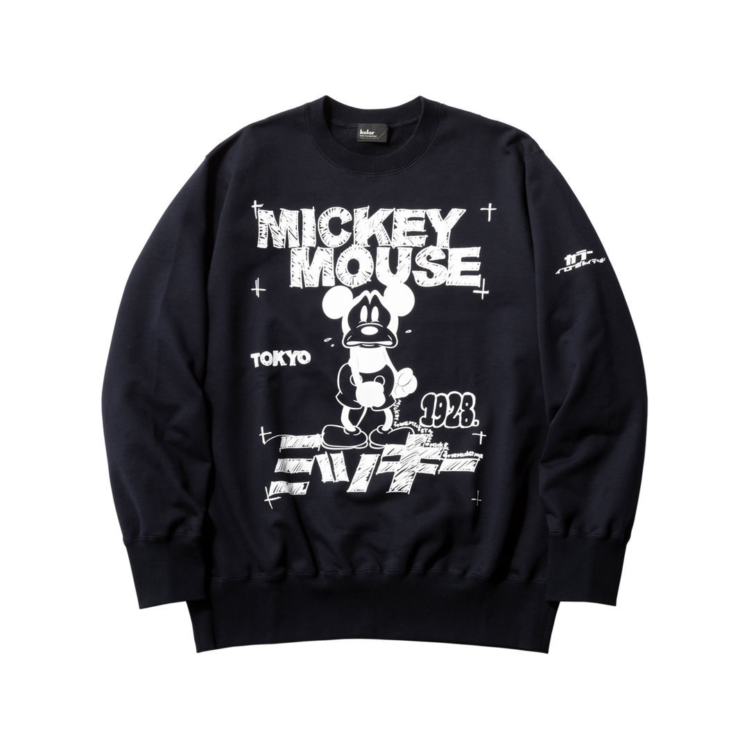 kolor　Mickey Mouse / Graphic Pullover