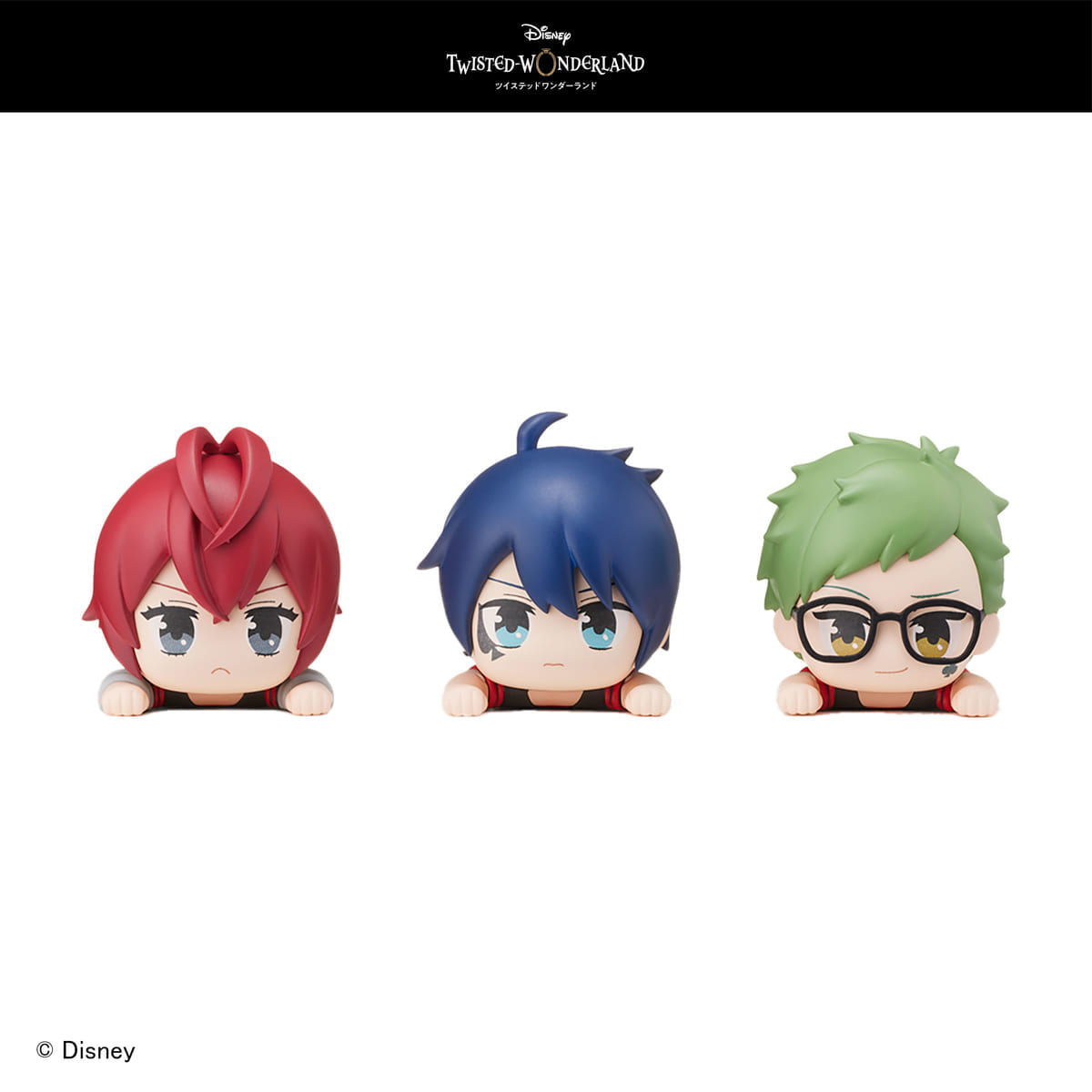 ディズニー ツイステッドワンダーランド　ちょこのせ　モアプラスミニフィギュア“リドル＆デュース&トレイ”