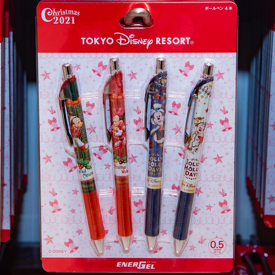 東京ディズニーリゾート“ディズニー・クリスマス2021”ボールペン〈エナージェル〉セット