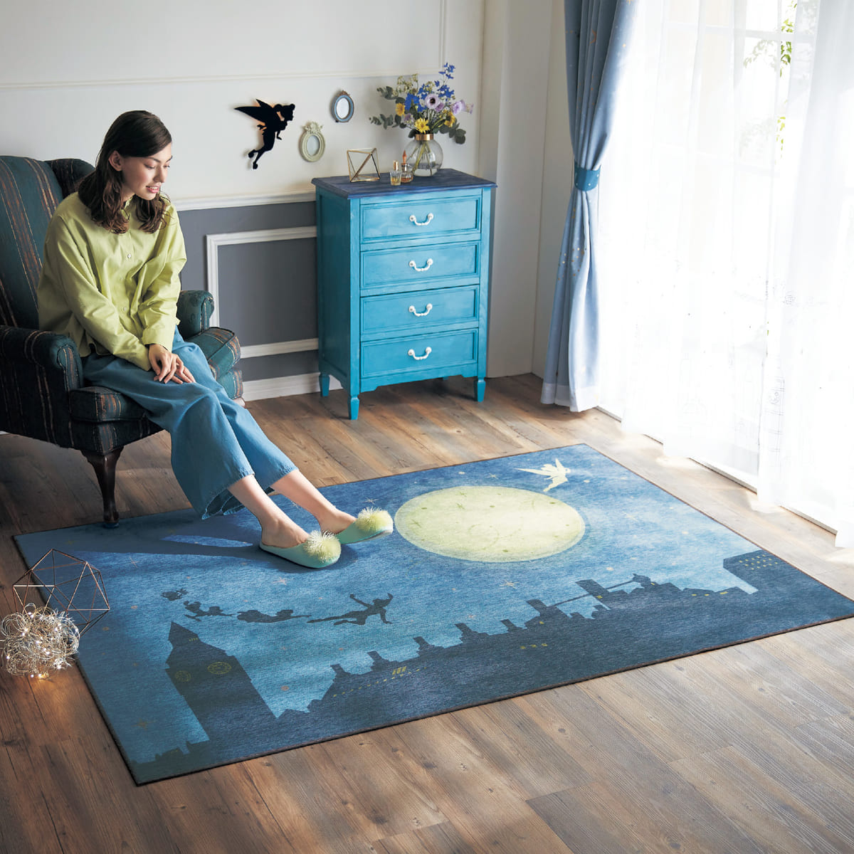 絵画のようなプリントラグ　使用イメージ