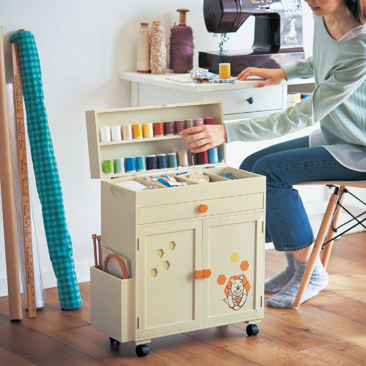 ミシンワゴン　使用イメージ