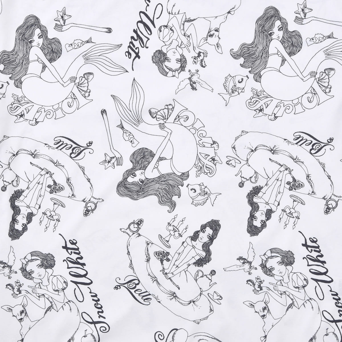 ディズニープリンセス 半袖Tシャツ Disney ARTIST COLLECTION by AQUIRAX UNO02