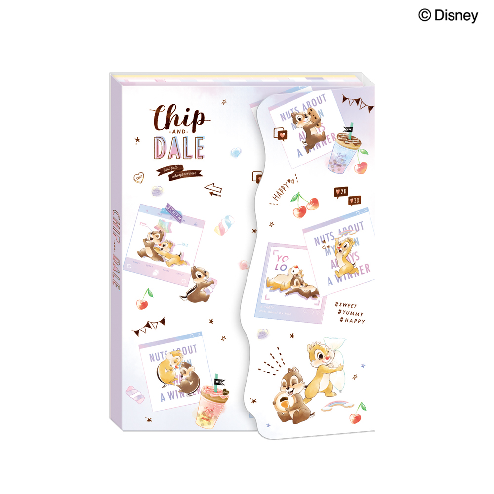 ディズニー「チップ&デール」ダイカットカバー付きメモ　スイート