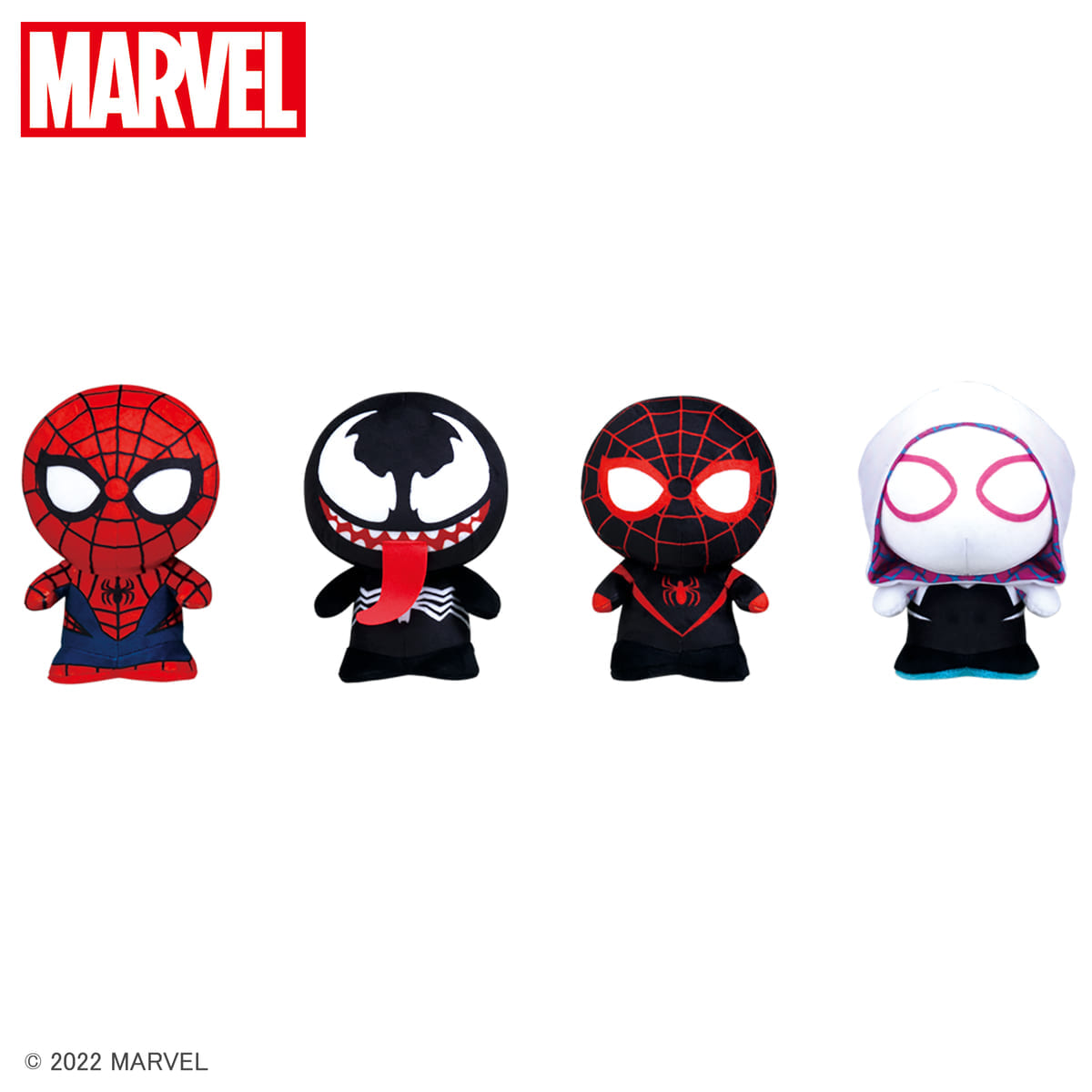 セガプライズ「MARVEL moipon モアプラスぬいぐるみ-スパイダーマン/ヴェノム/マイルス・モラレス/ゴースト・スパイダー-」