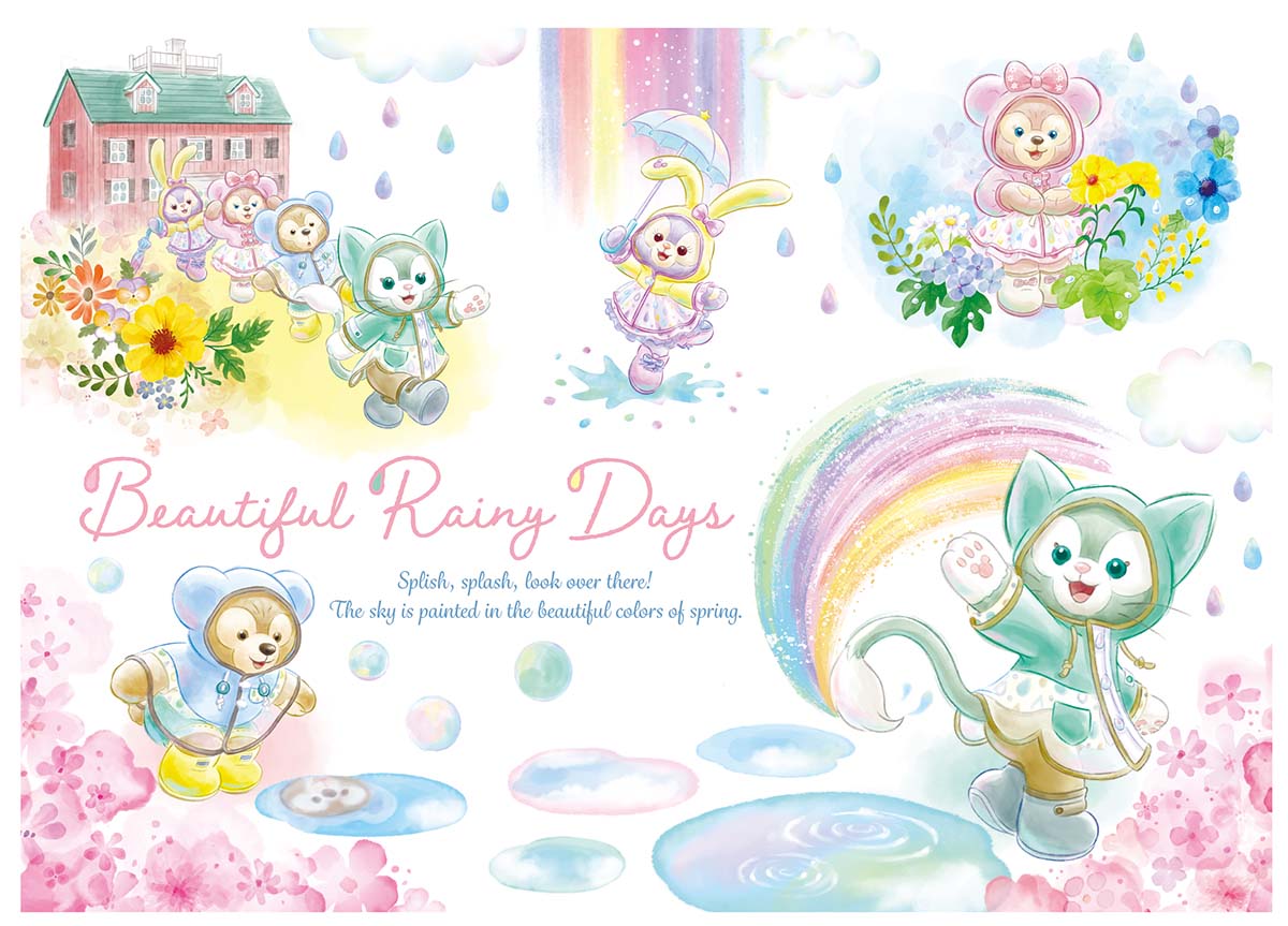 ☆キーケースポーチ☆ ????“Beautiful Rainy Days” ????柄