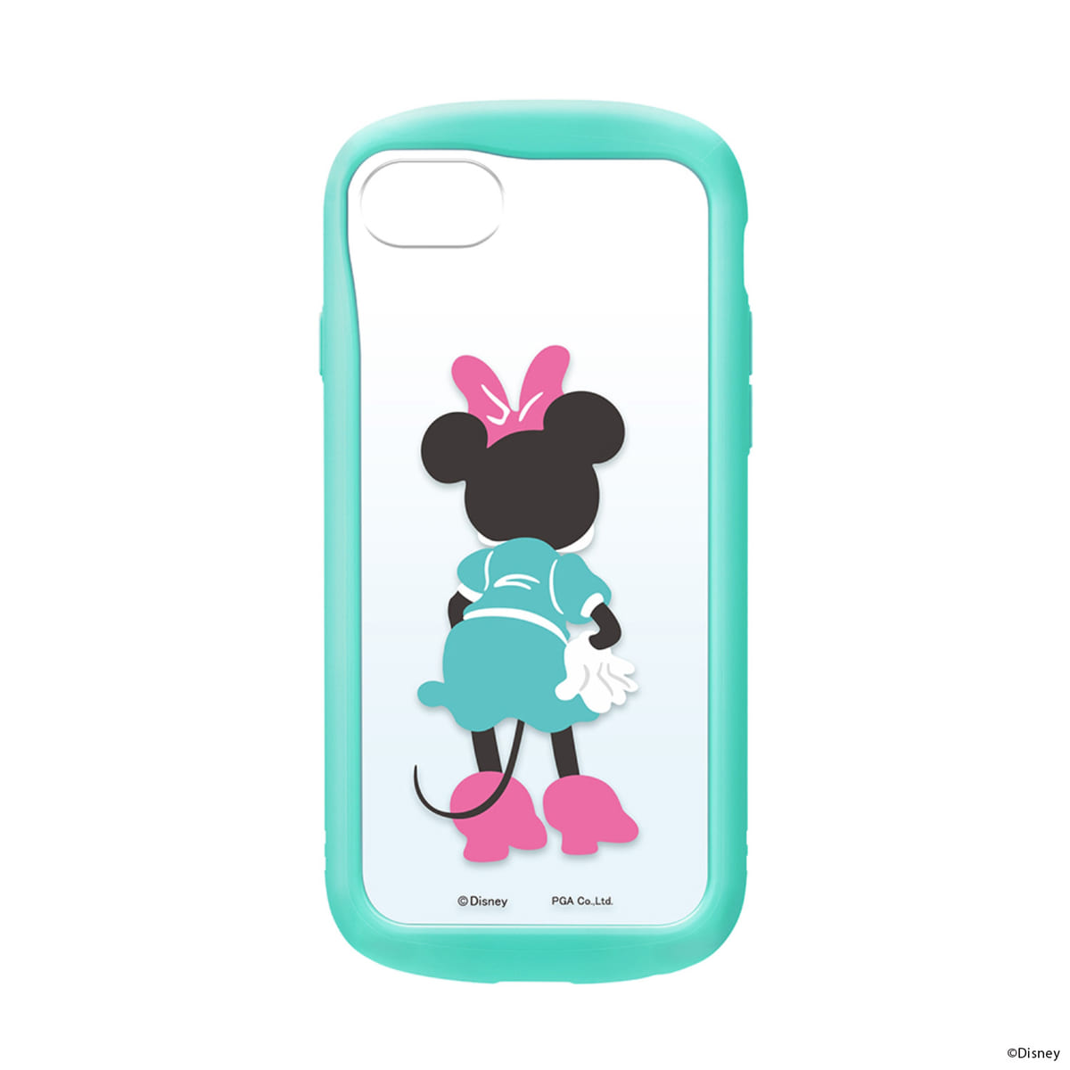 ミッキーやミニーたちの後ろ姿デザイン！PGA ディズニー「iPhone SE 第3世代 ガラスタフケース」
