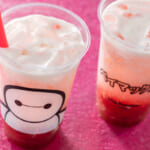 スパークリングタピオカティー（チーズクリーム＆ストロベリー）