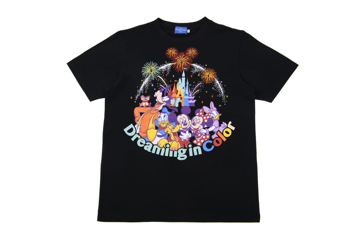 東京ディズニーリゾート“Dreaming in Color”Tシャツ（黒）