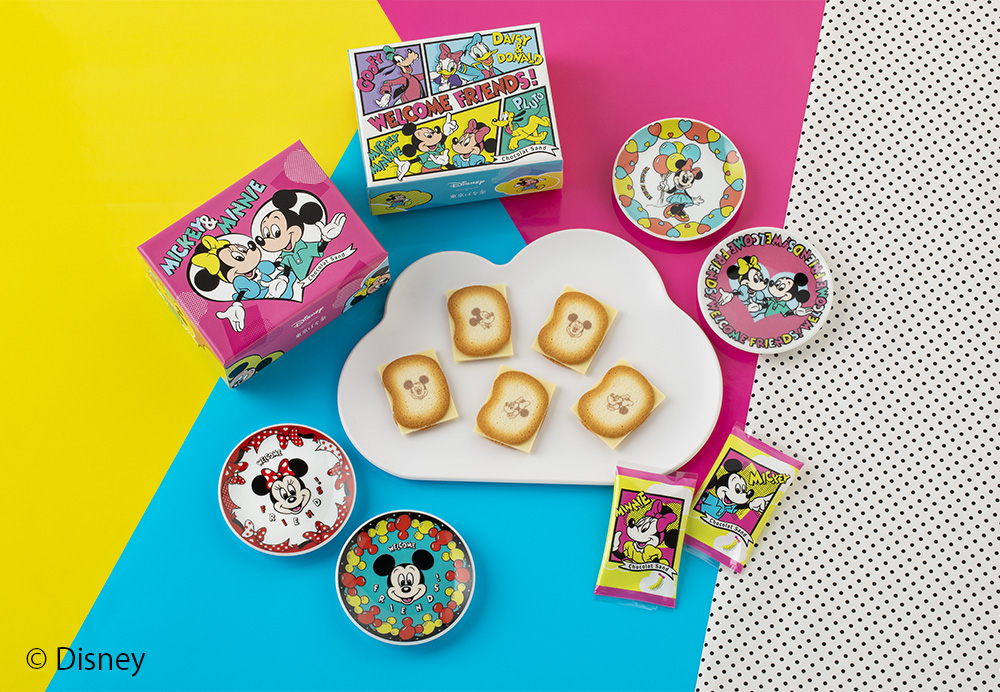 Disney SWEETS COLLECTION by 東京ばな奈『ミッキー＆フレンズ/ショコラサンド「見ぃつけたっ」』豆皿