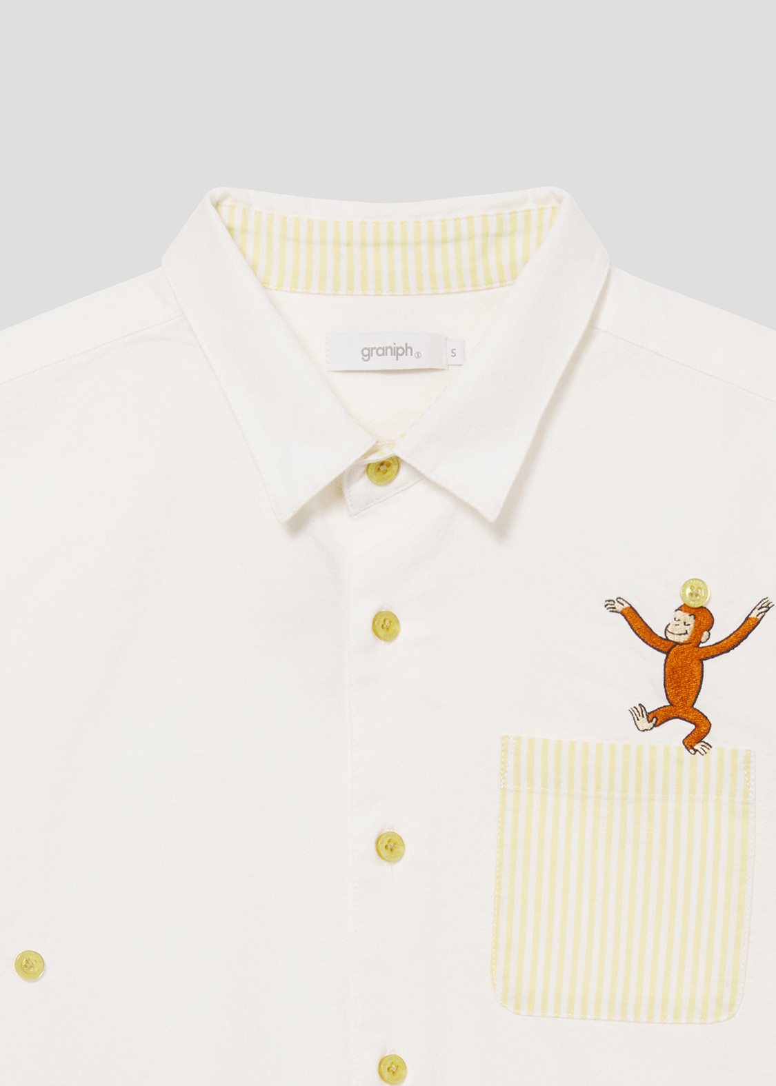 「おさるのジョージ」コラボレーション 半袖シャツ「ボール」デザインアップ