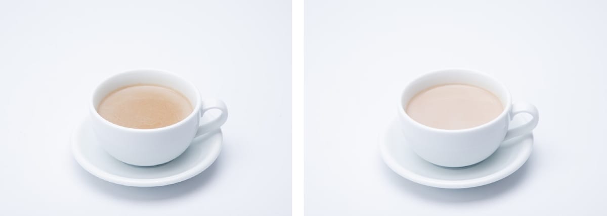 ホットカフェラテ／ホットミルクティー