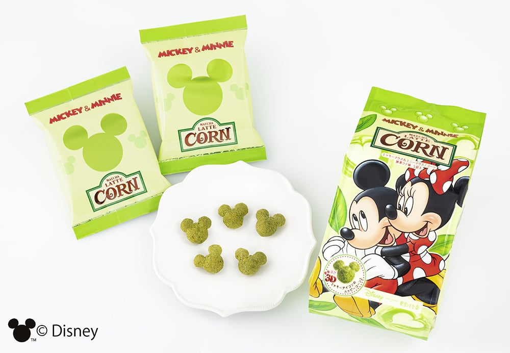 Disney SWEETS COLLECTION by 東京ばな奈「ミッキーマウス&ミニーマウス／コーン 抹茶ラテ味」展開