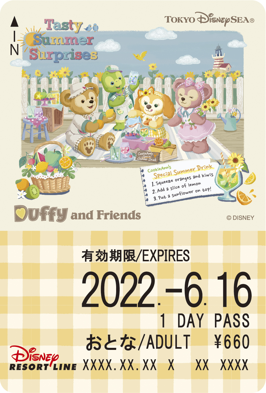 ディズニーリゾートラインフリーきっぷ 2day pass - 乗車券/交通券