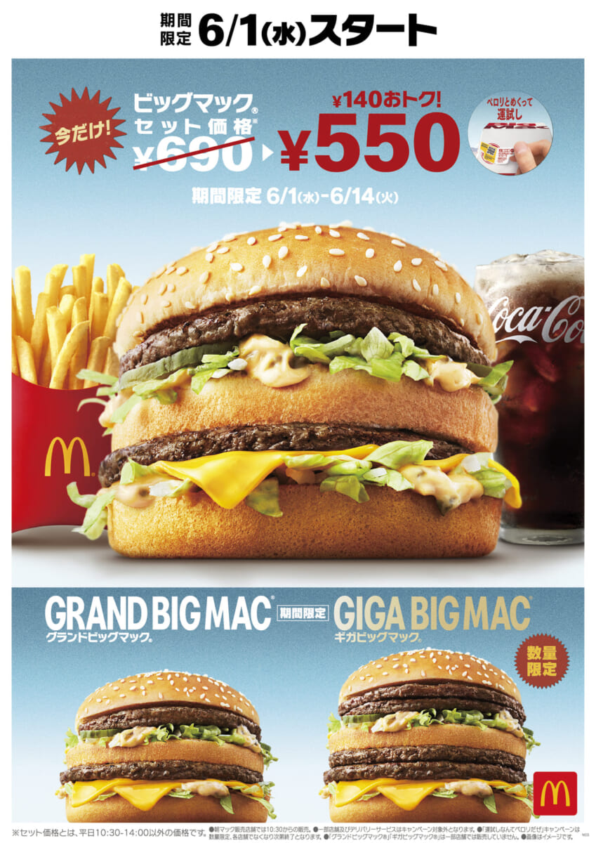 「 ビッグマックなんて、ペロリだよ。」