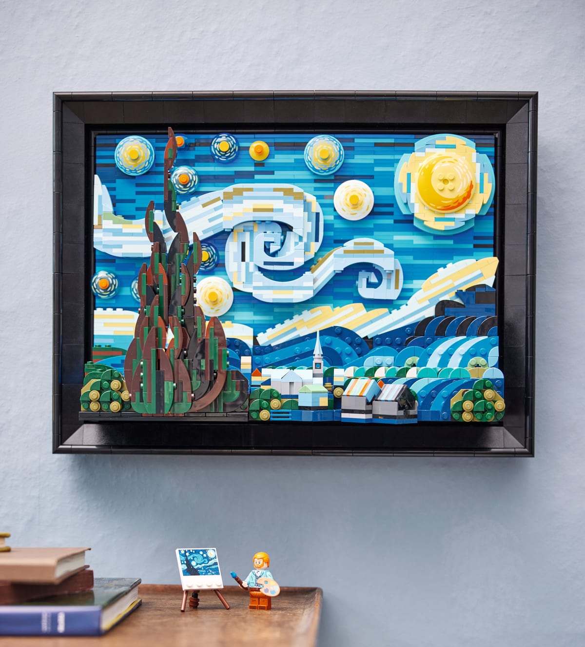 壁にぶら下げて飾ることも可能　レゴ(R) アイデア ゴッホ 「星月夜」