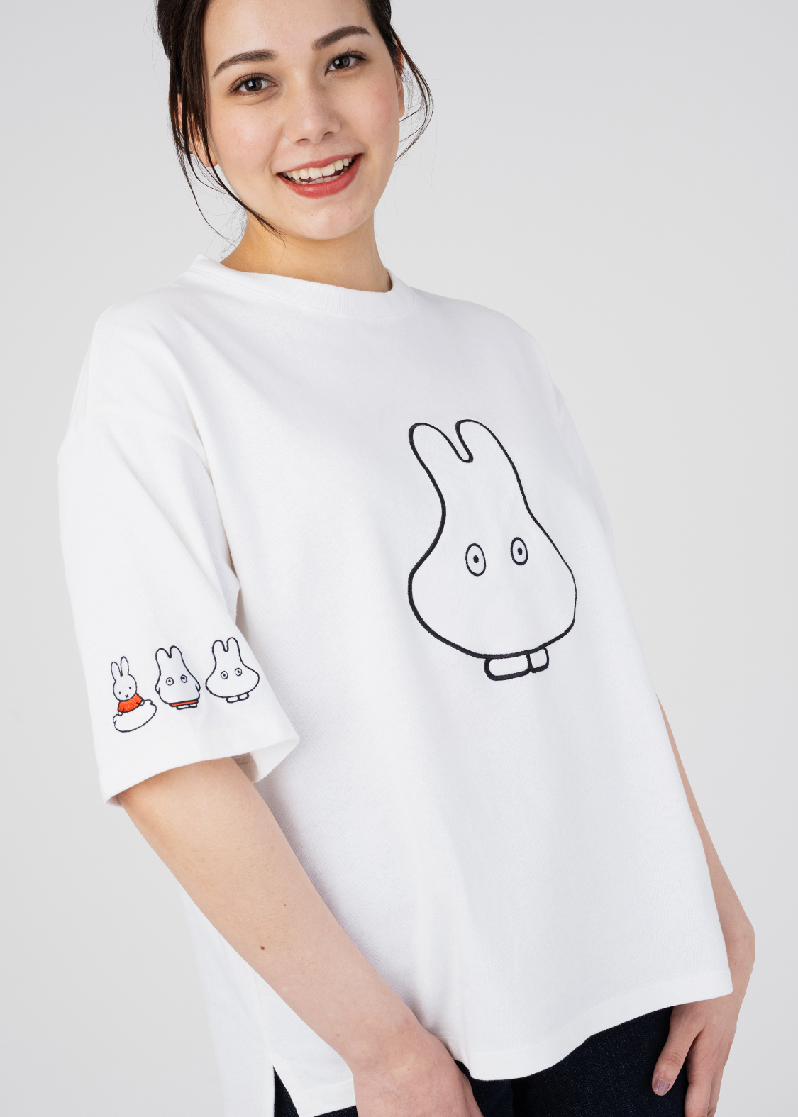 5部袖Tシャツ「オバケ エンブロイダリー」