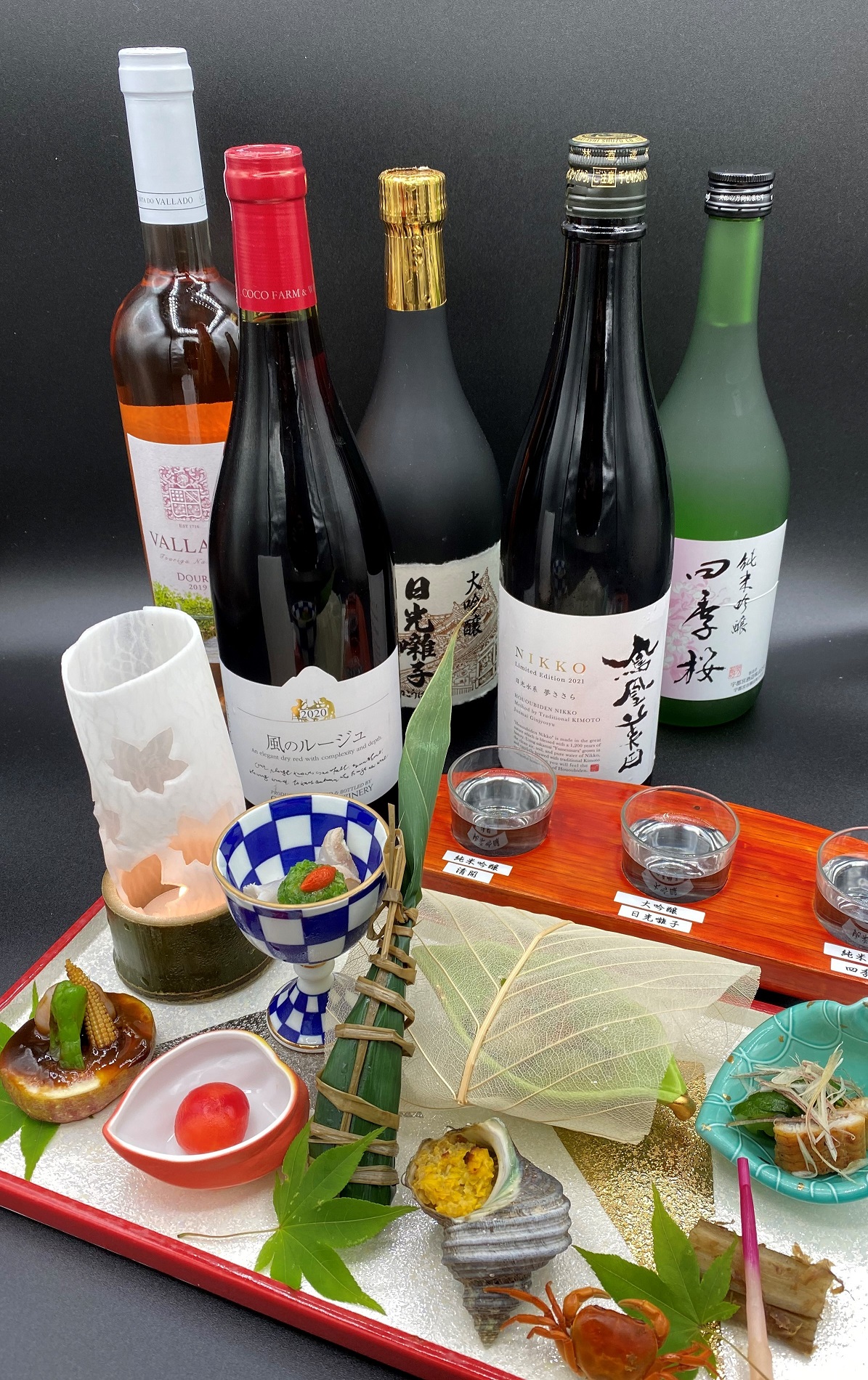 日本酒とワインのペアリング（イメージ）