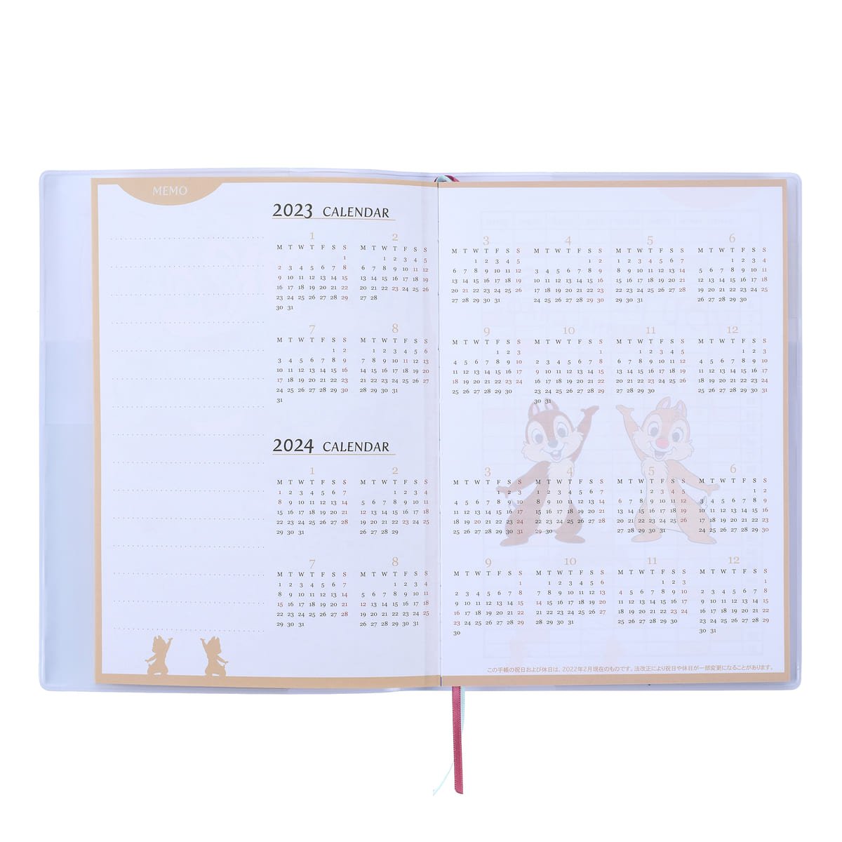 チップ＆デール 手帳・スケジュール帳 しおり付き 2023 CALENDARS＆ORGANIZERS 3