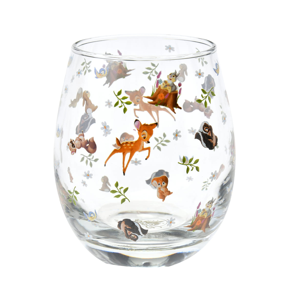 バンビ、とんすけ、フラワー グラス ペア Bambi 80years04