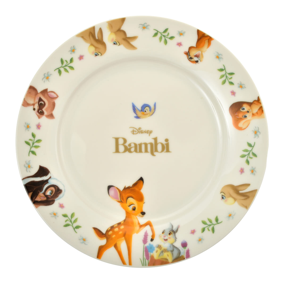 バンビ、とんすけ、フラワー プレート Bambi 80years03