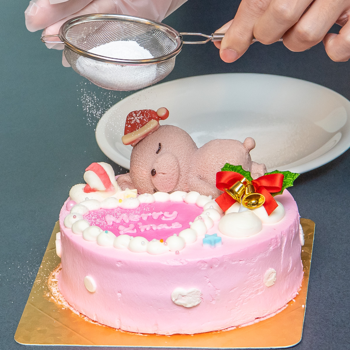 Milkymoco／くまちゃんサンタの センイルケーキ デコレーション