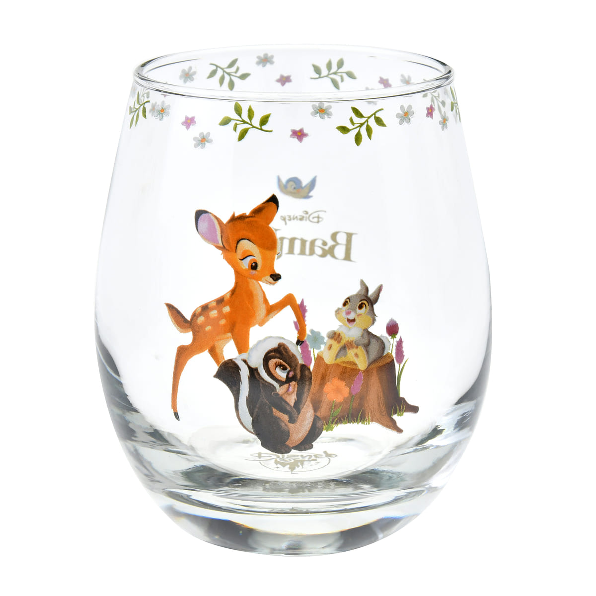 バンビ、とんすけ、フラワー グラス ペア Bambi 80years02