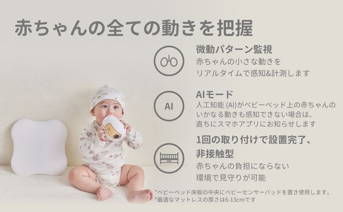 超お買い得！】 Cubo Ai Plus スマートベビーモニター 赤ちゃんねんね