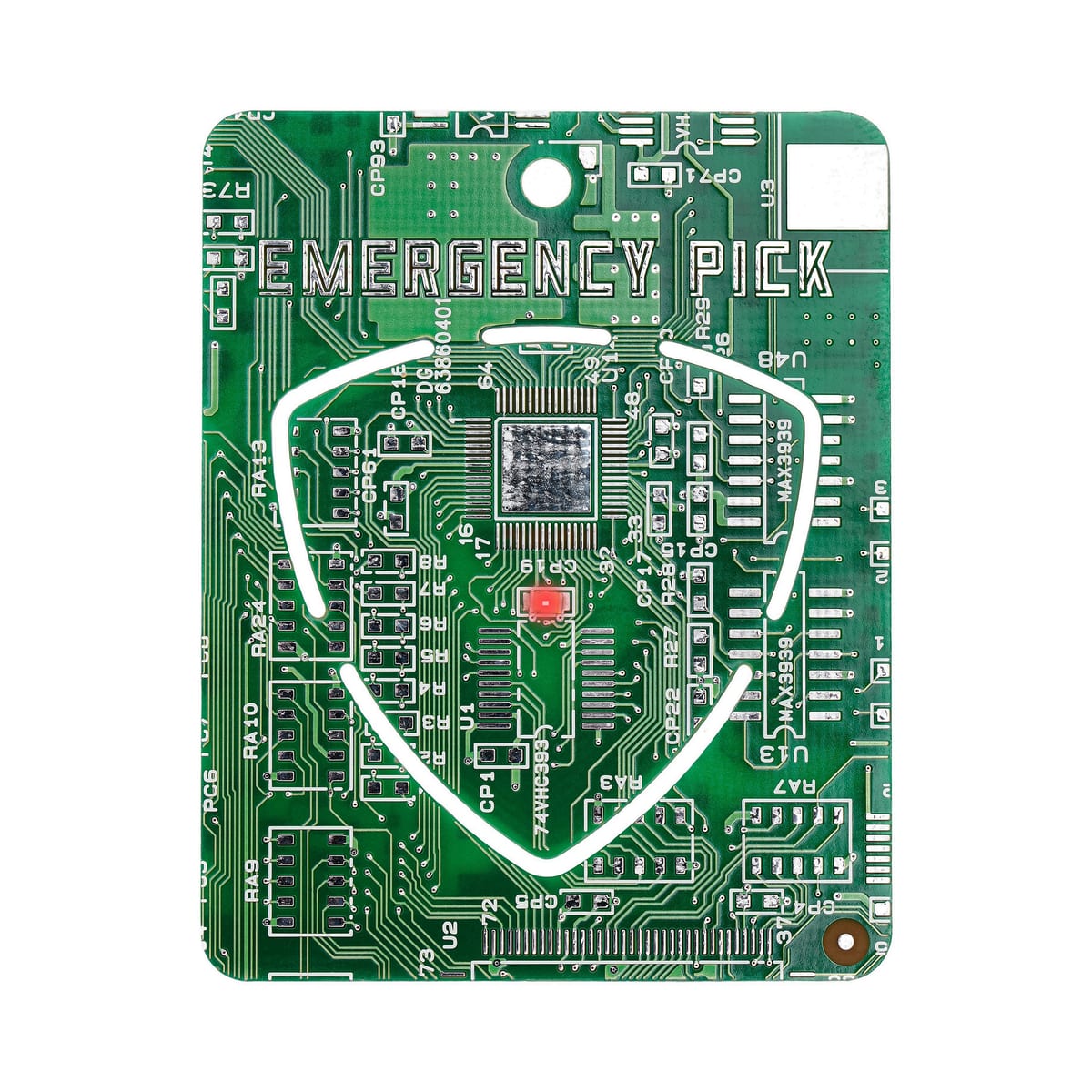 FLASH PCB ver. 基板アート ピックキーホルダー　緑