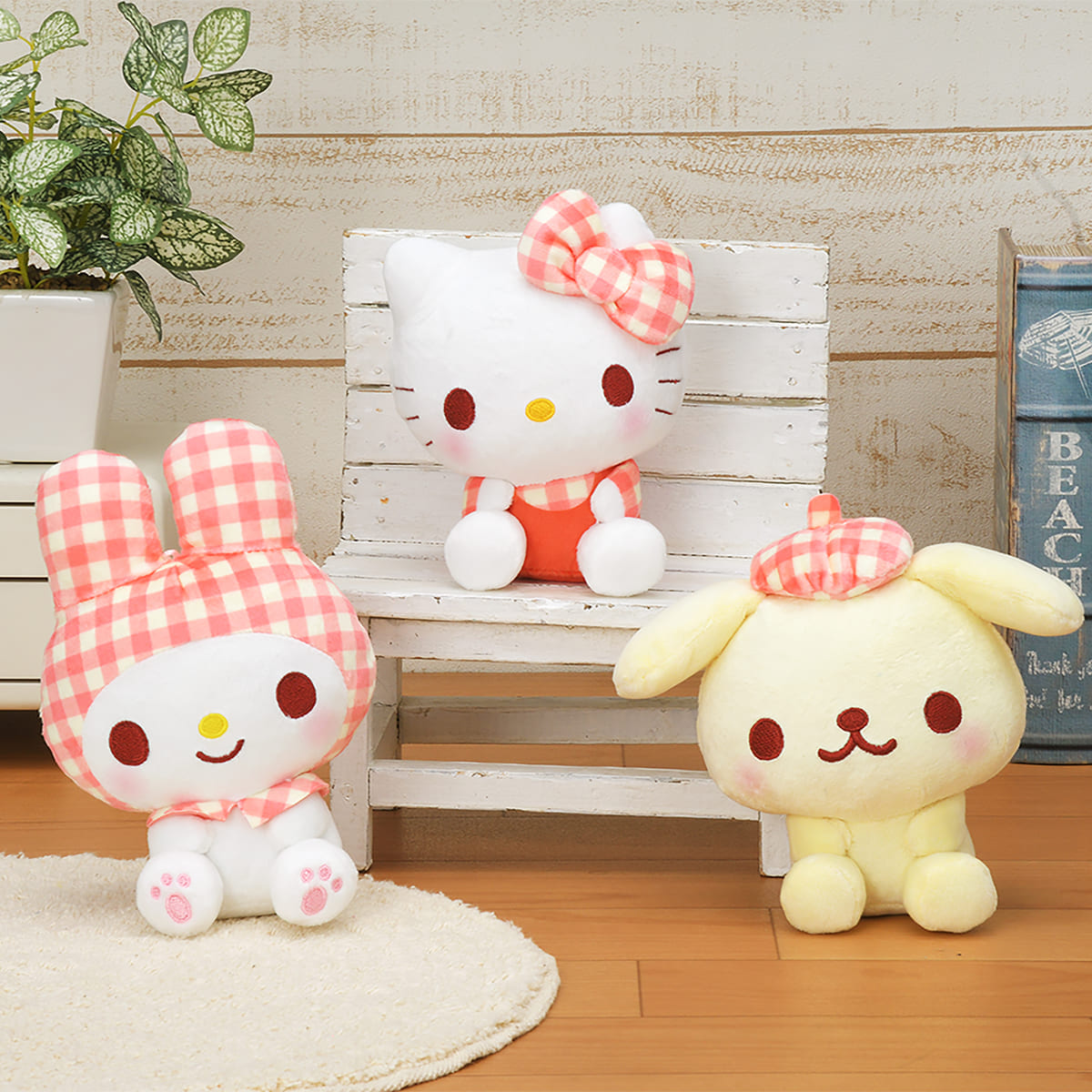 ゆるかわ サンリオキャラクターズ チェックスタイルぬいぐるみ