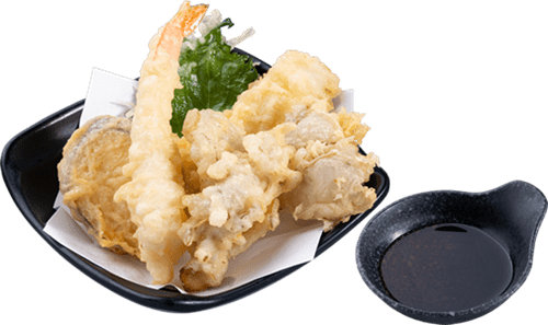 寿司屋の季節の天ぷら盛り合わせ ～天つゆ付き～