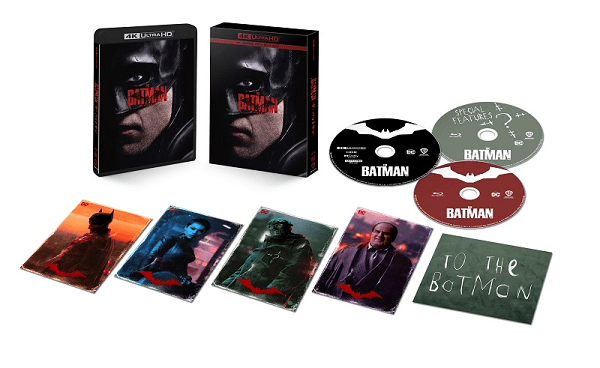【初回仕様】 THE BATMAN－ザ・バットマン－ ＜4K ULTRA HD&ブルーレイセット＞（3 枚組／オリジナル封筒入りキャラクターカード 4 種セット付）／THE BATMAN－ザ・ バットマン－ ブルーレイ＆DVD セット（3 枚組）