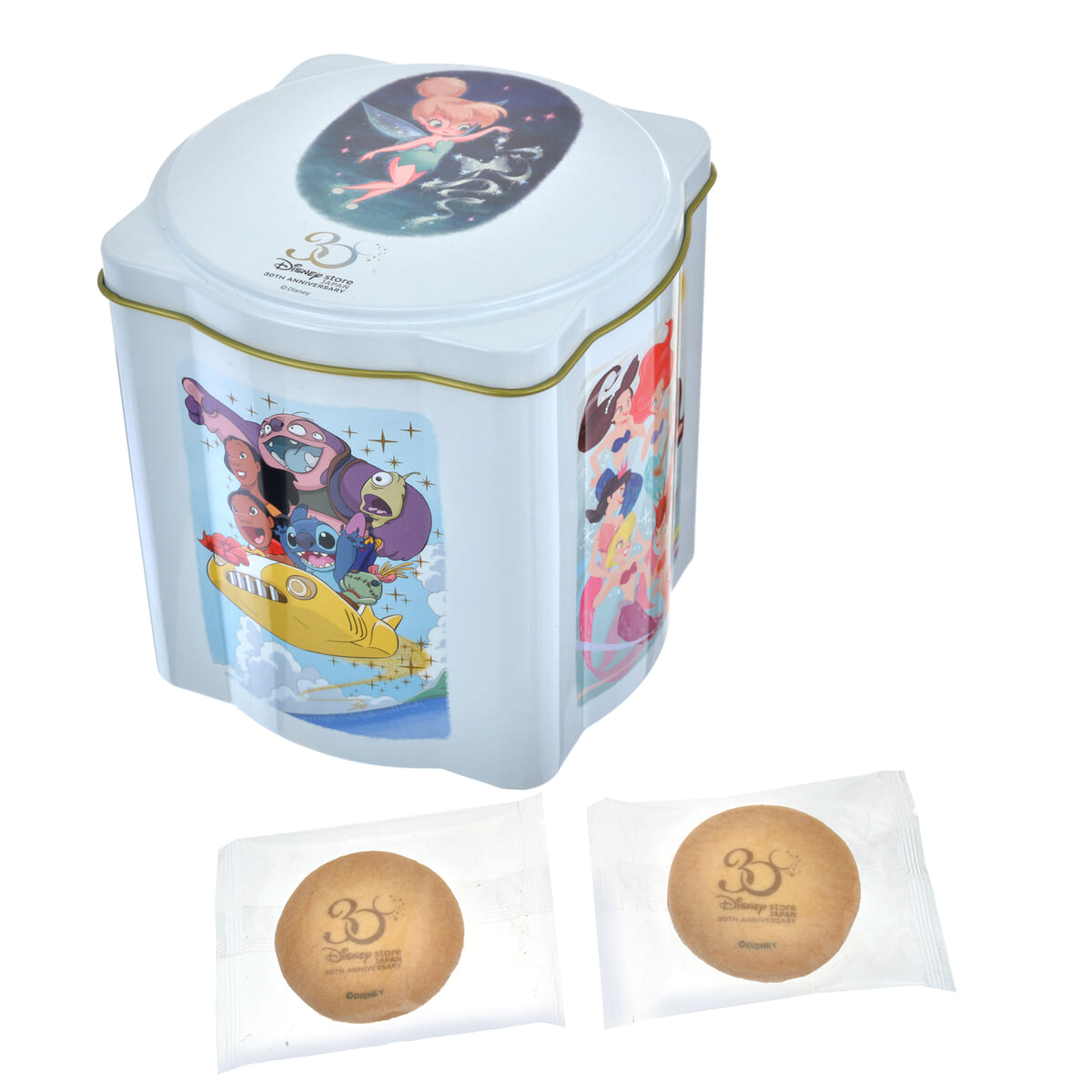 ディズニーキャラクター クッキー 缶入り Disney Store Japan 30th Anniversary