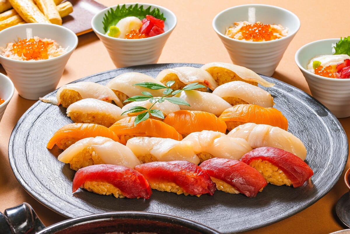 赤酢の特製シャリを使用した寿司