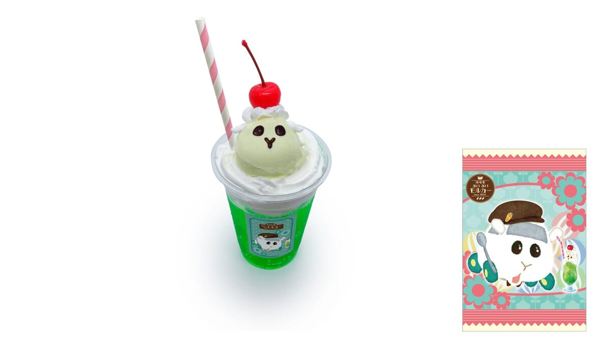 ナンジャタウン「純喫茶ぷいぷいモルカー」シロモのクリームソーダ
