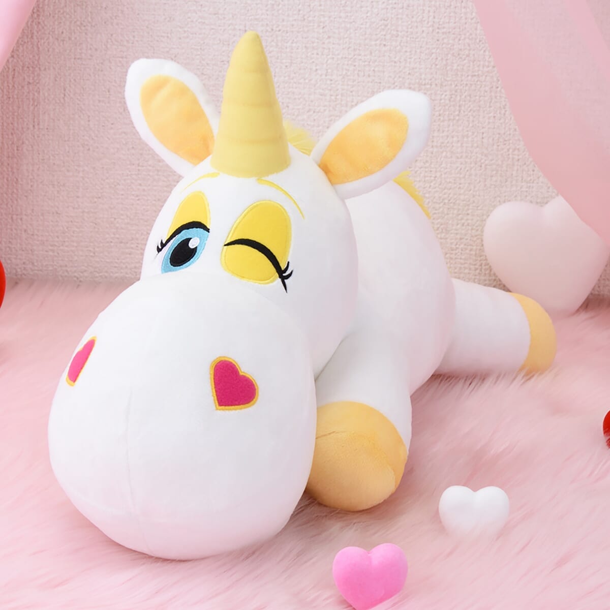 セガプライズ ディズニー&ピクサー「トイ・ストーリー」バターカップ 寝そべり メガジャンボウインクぬいぐるみ
