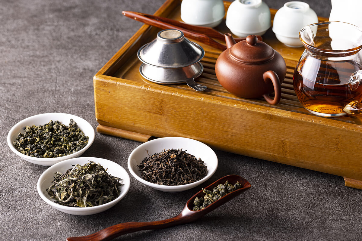 東方美人茶、武夷岩茶、花茶のポットサービス