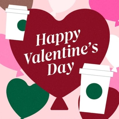 バレンタイン Starbucks eGift「Happy Valentine's Day eGift」1