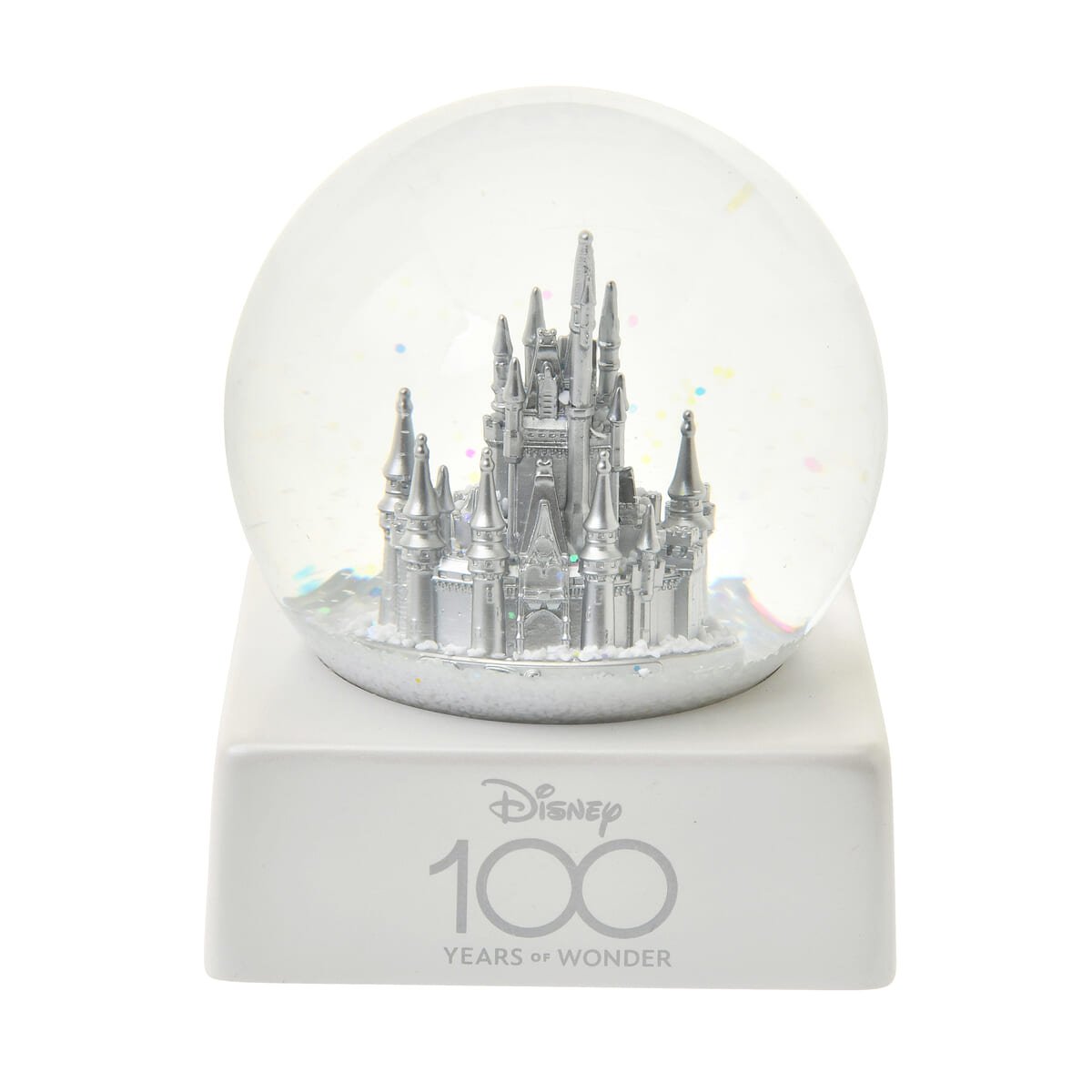 ミッキー＆フレンズ スノードーム 城 The Disney100 Platinum Celebration Collection