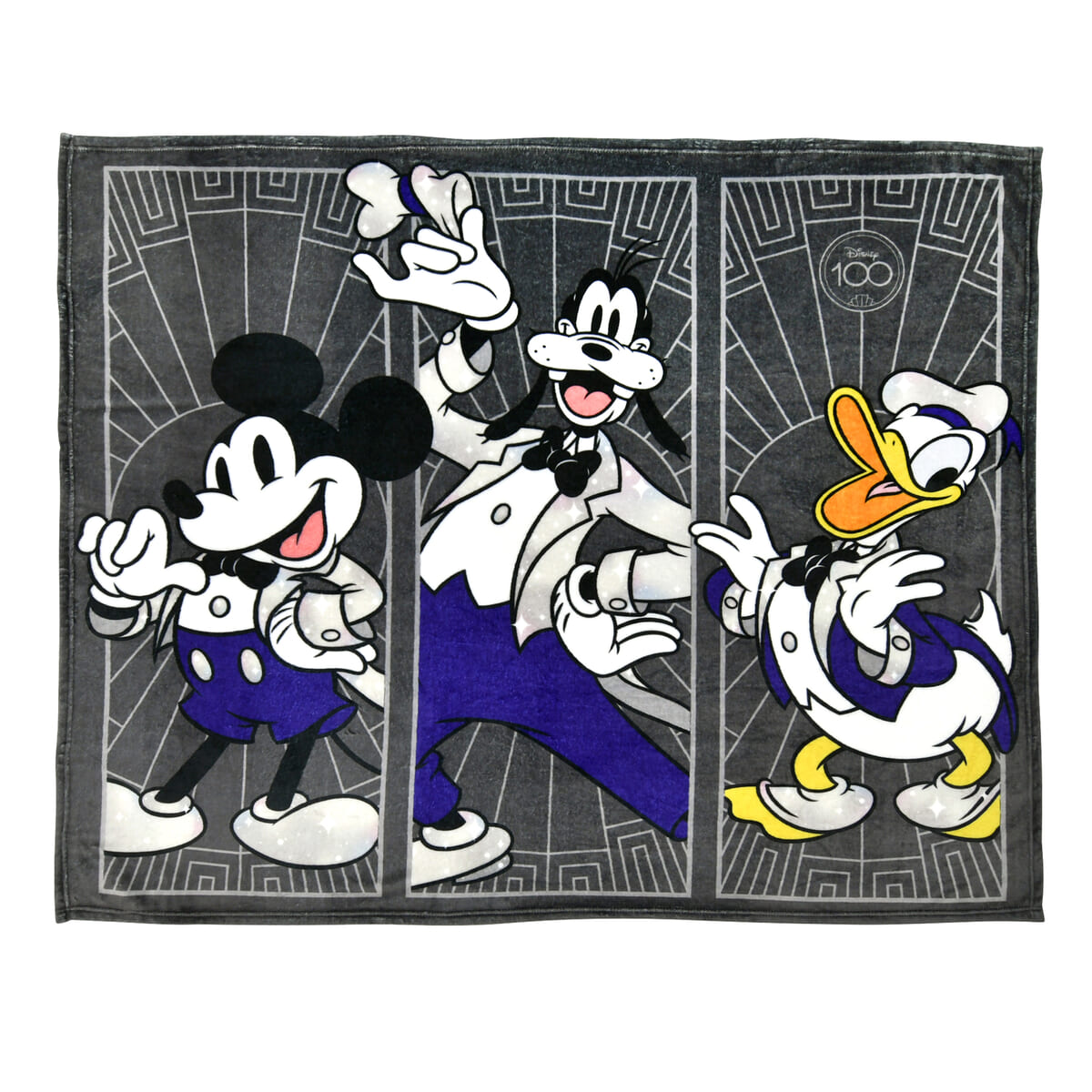 ミッキー、ドナルド、グーフィー ブランケット 大判 The Disney100 Platinum Celebration Collection