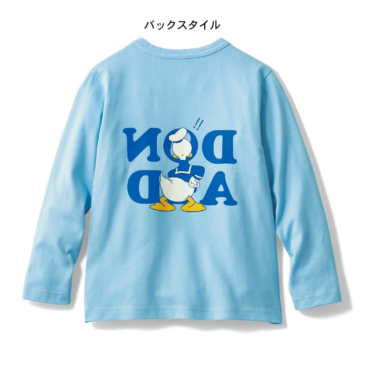 名札ココフロッキープリント長袖Tシャツ　ドナルド　バックスタイル