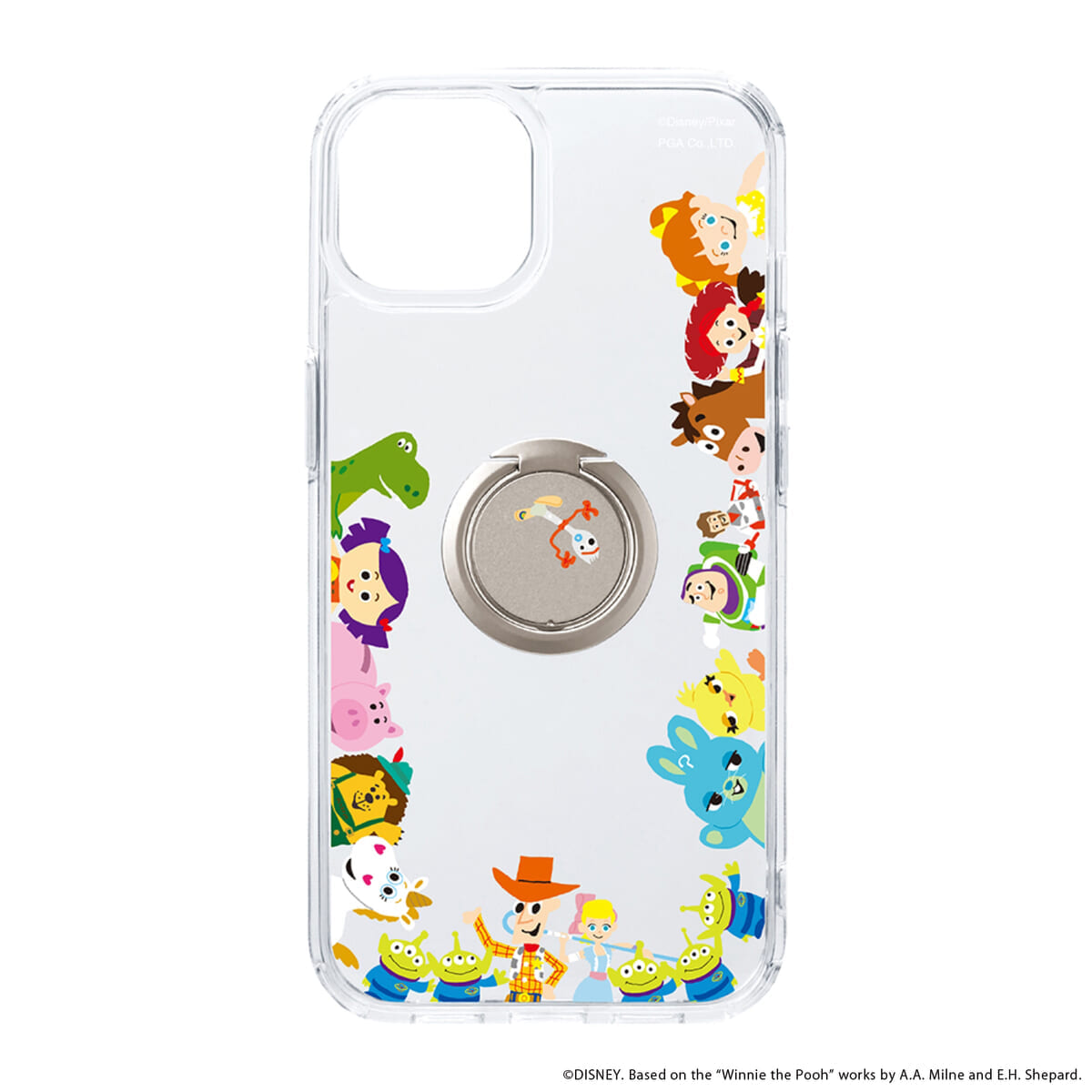 PGA ディズニー＆ピクサー「トイ・ストーリー」iPhone 14 リング付 抗菌ハイブリッドケース