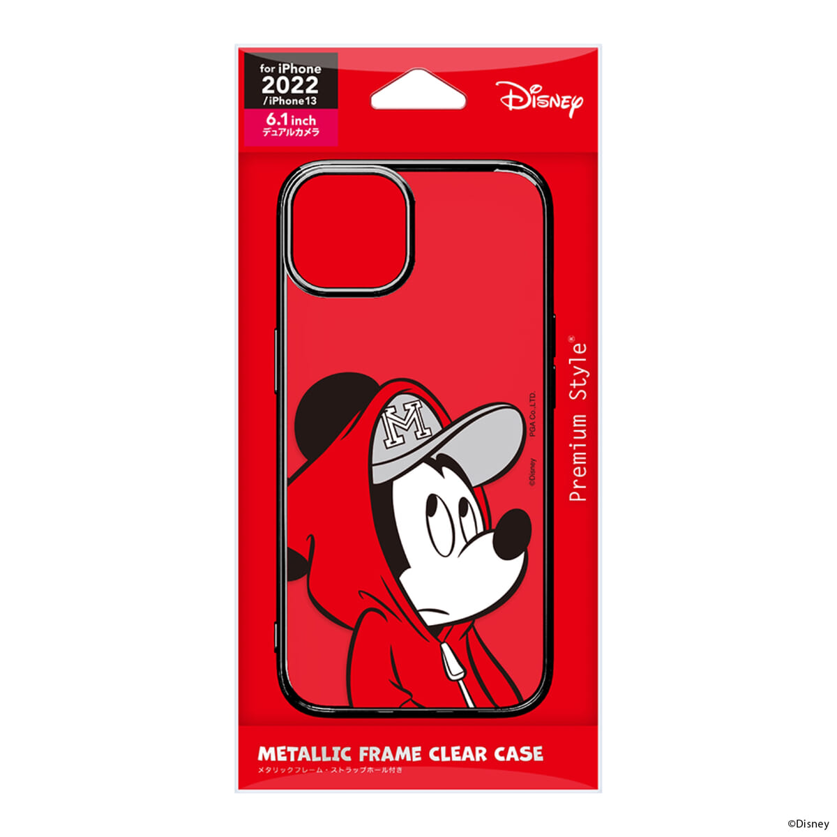 ディズニー「iPhone 14用 メタルフレーム ソフトケース」ミッキーマウス（パッケージ）