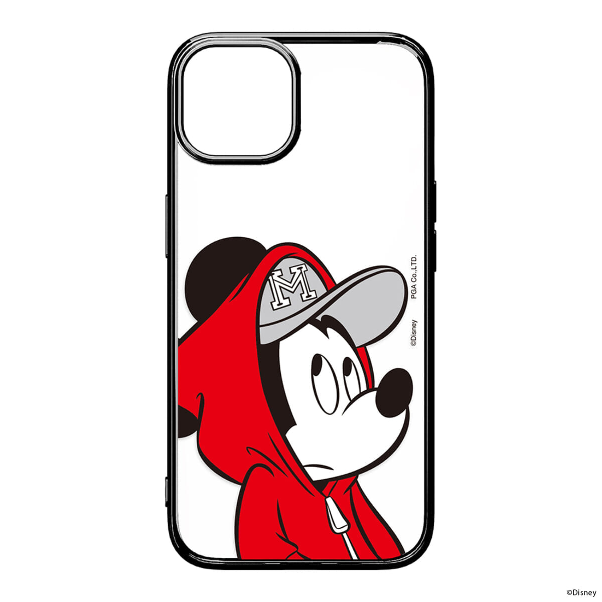 ディズニー「iPhone 14用 メタルフレーム ソフトケース」ミッキーマウス