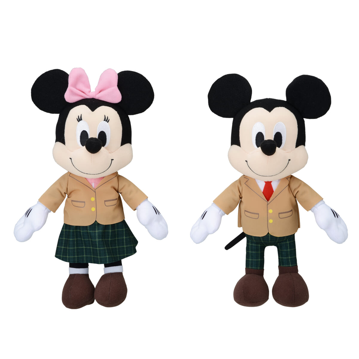 セガプライズ ディズニー「ミッキー＆ミニー　スペシャルぬいぐるみ　制服Ver.」
