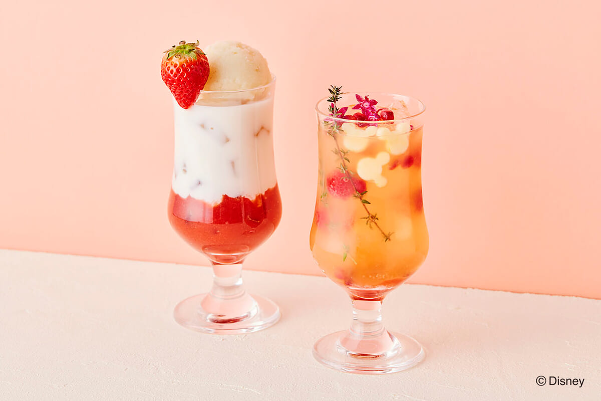 Pinkish ストロベリー甘酒フロート／ラズベリー＆ピンクグレープフルーツのフラワーソーダ