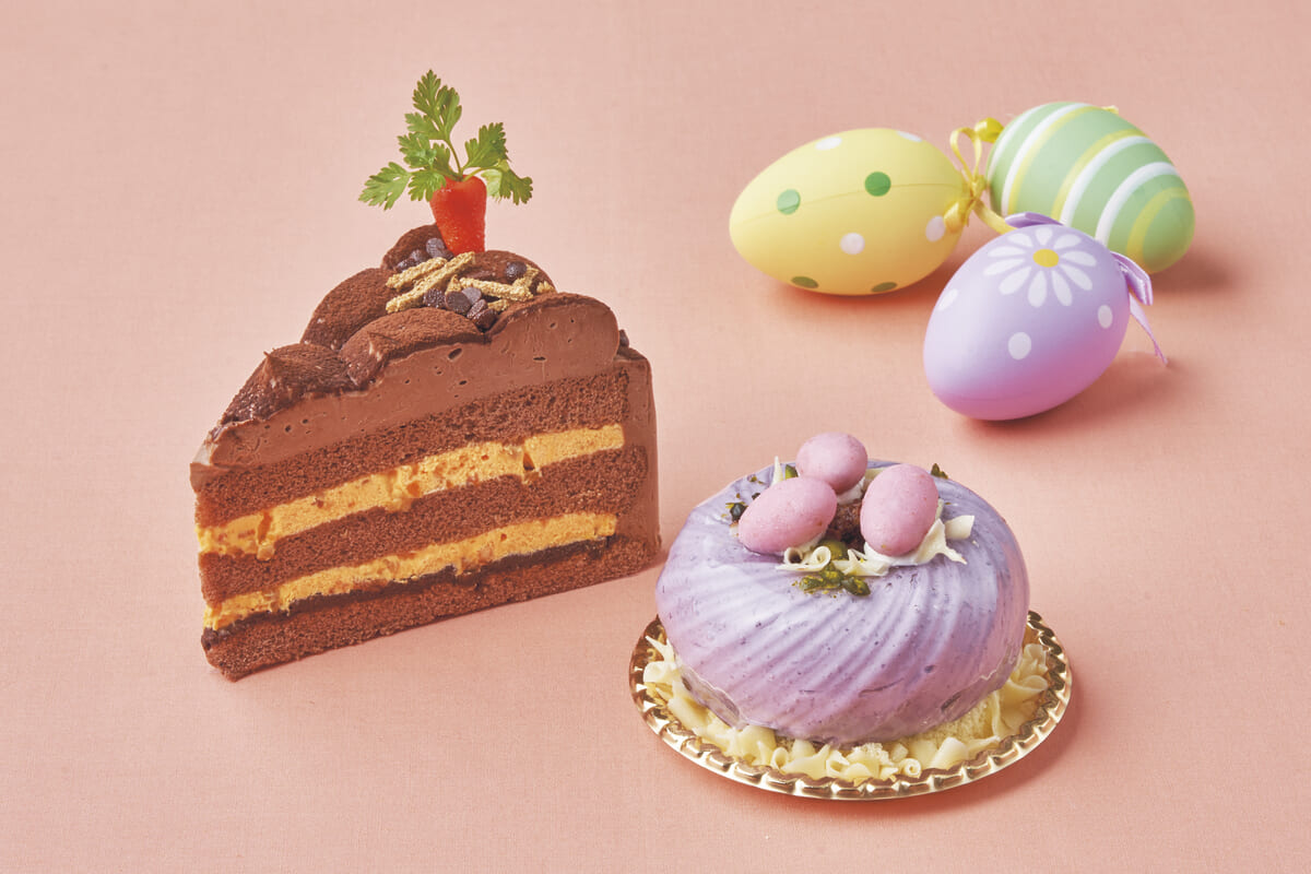 ニンジン畑?! のチョコレートケーキ／イースター・エッグ～ストロベリーアーモンド＆ブルーベリームース～